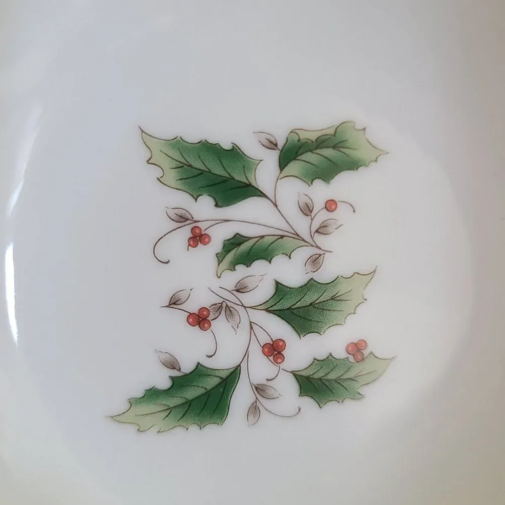 Vintage Royal Limited Holly Holiday Five Part Relish Appetizer Tray Christmas